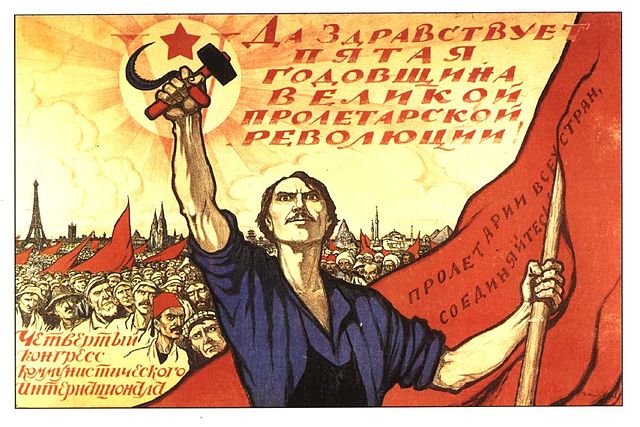 Affiche soviétique du Komintern en 1922.